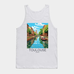 A Pop Art Travel Print of Toulouse - France Tank Top